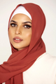Plain Georgette Rust