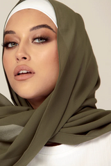Plain Georgette Sage