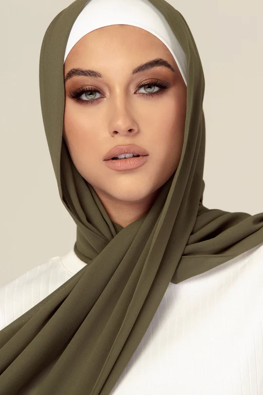 Plain Georgette Sage