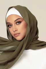 Plain Georgette Sage