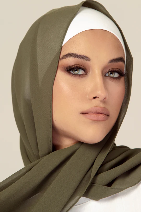 Plain Georgette Sage