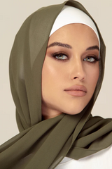 Plain Georgette Sage