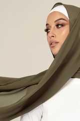 Plain Georgette Sage
