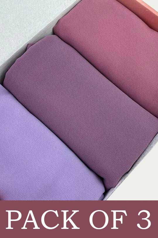 GEORGETTE HIJAB BUNDLES-PACK OF 3