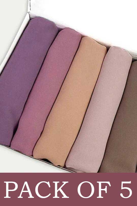 GEORGETTE HIJAB BUNDLES-PACK OF 5