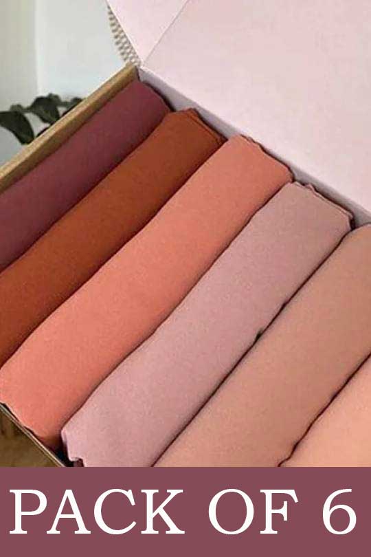 GEORGETTE HIJAB BUNDLES-PACK OF 6