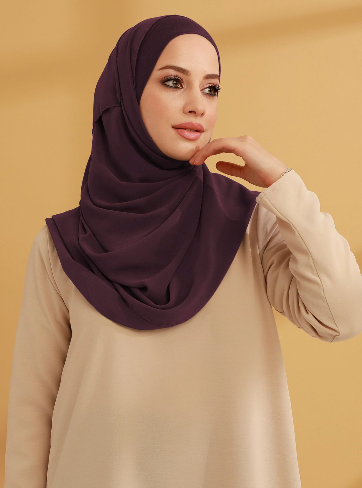 Instant Georgette Hijab with 2 Loop